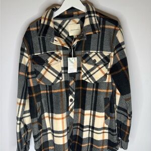 Thread & Supply Checkered Fleece Plaid Shirt | Size Medium